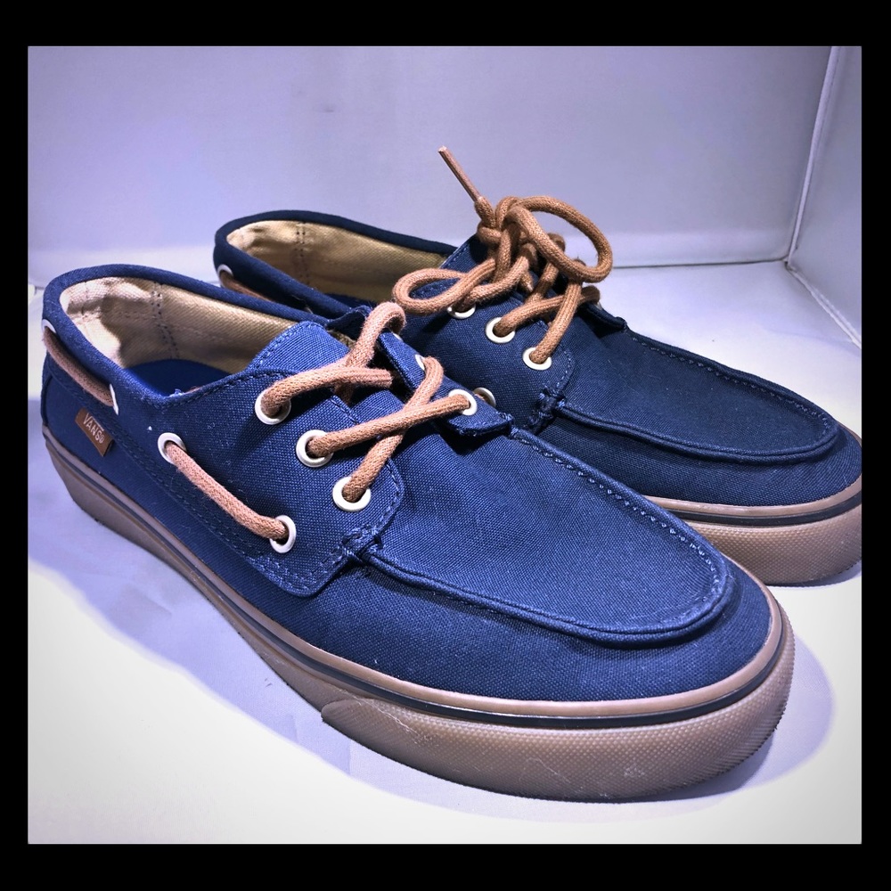 Vans chauffeur Navy Gum men 7 Blue boat women 8.5
